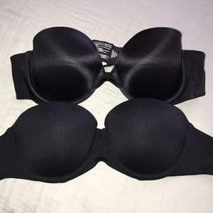 Victoria’s Secret push up strapless bras.